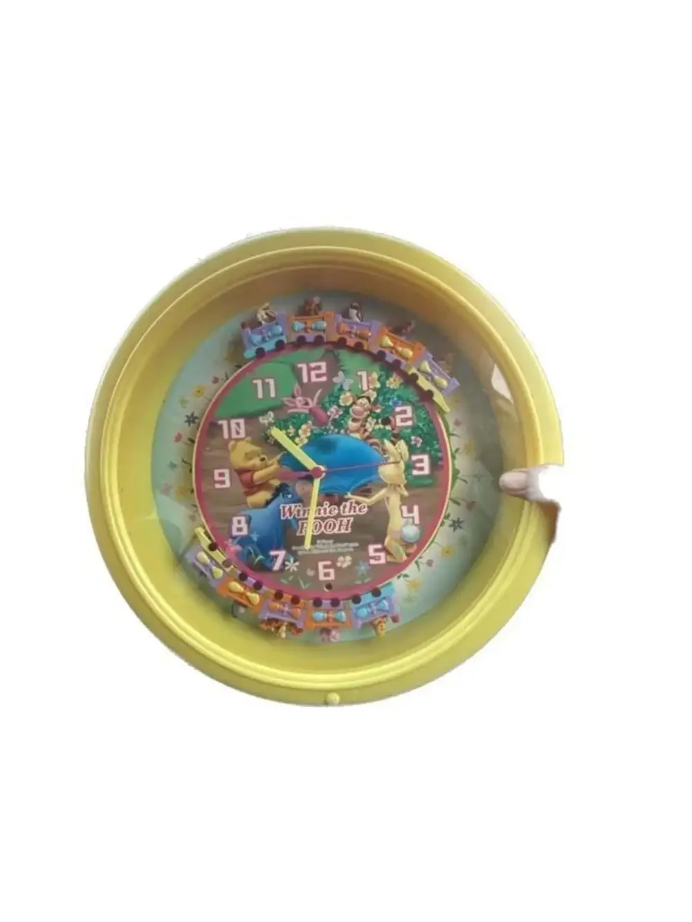 Vintage Disney Winnie the Pooh and Friends Musical Wall Clock with Moving Train